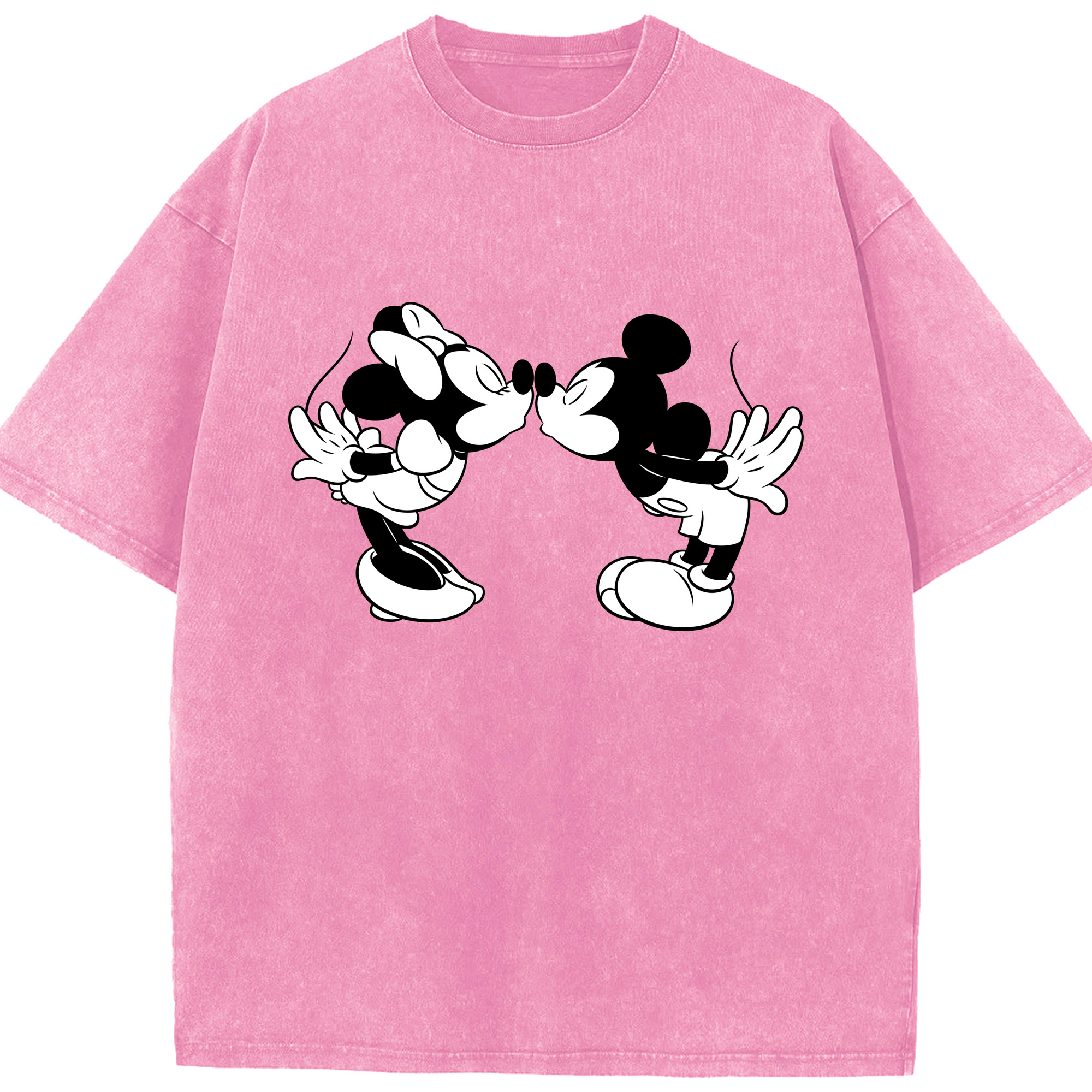 （画像用） ミッキーマウス Mickey Mouse 綿100% ヴィンテージ風 半袖Tシャツ（フロントプリント）